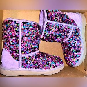 UGG Classic II Stellar Sequin "Lilac Frost" Grade School Girls' Boot